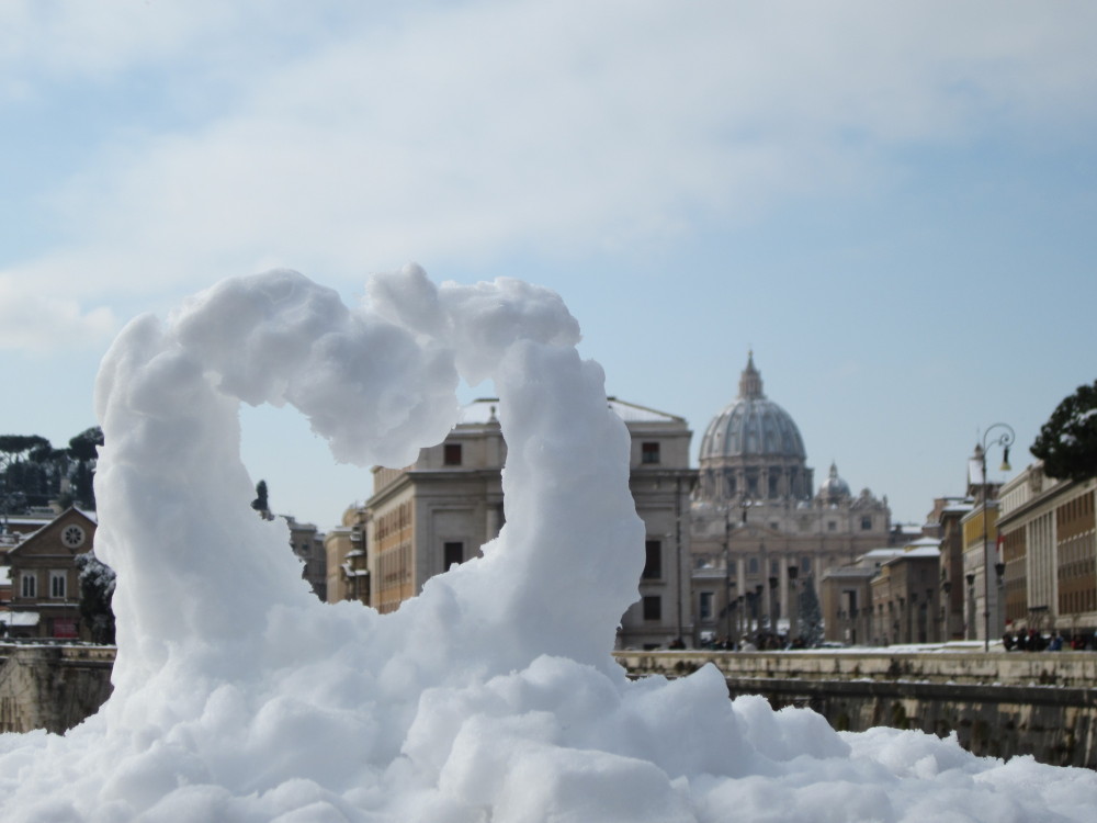Rome sous la neige