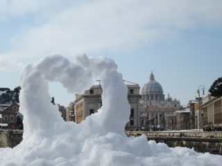 Rome sous la neige